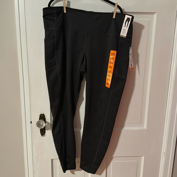 Mondetta NWT Ladies Brushed Jacquard Black Leggings Size XXL item # 1528281 - Picture 1 of 11